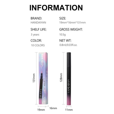 Waterproof Glitter Luster Liquid Eyeliner Pencil