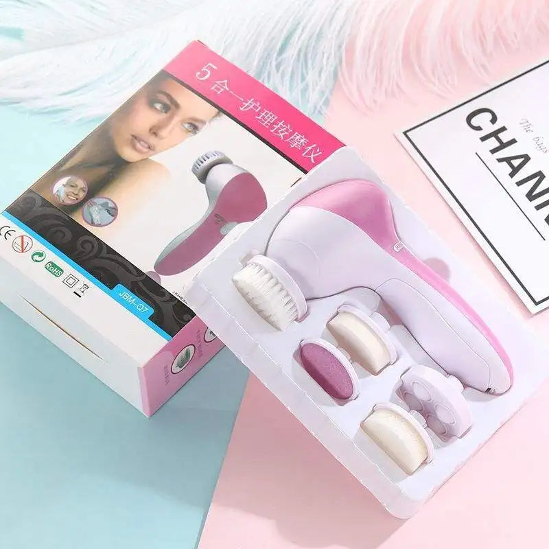 Electric Facial Cleaner 5 IN 1 Face Cleansing Brush Wash
