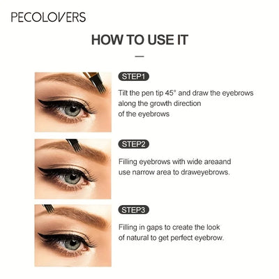6 Colors Eyebrow Pen Waterproof 4 Split Tip