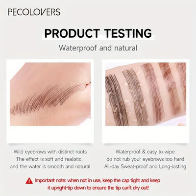 6 Colors Eyebrow Pen Waterproof 4 Split Tip