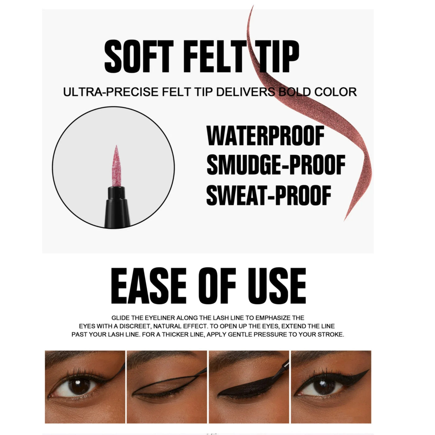 Waterproof Glitter Luster Liquid Eyeliner Pencil
