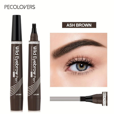 6 Colors Eyebrow Pen Waterproof 4 Split Tip