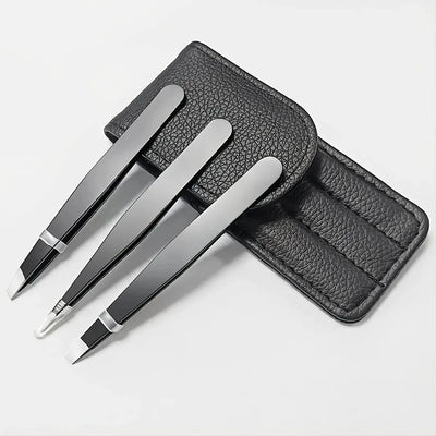 Tweezers Set 3-4pcs Premium Stainless Steel Eyebrow Precision