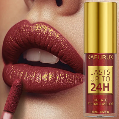 14 Colors Glitter Metallic Lip Glaze Shiny Long Lasting