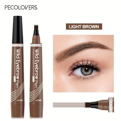 6 Colors Eyebrow Pen Waterproof 4 Split Tip