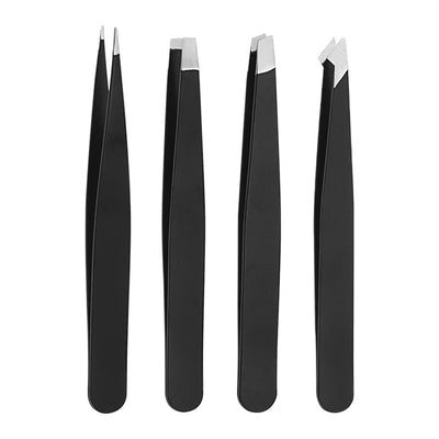 Tweezers Set 3-4pcs Premium Stainless Steel Eyebrow Precision