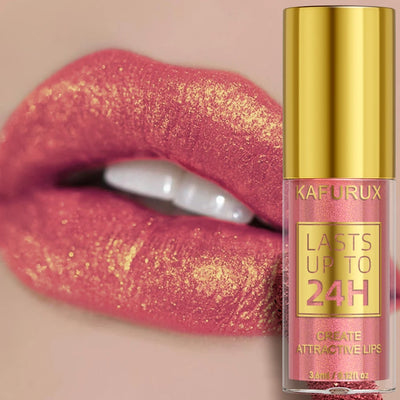 14 Colors Glitter Metallic Lip Glaze Shiny Long Lasting