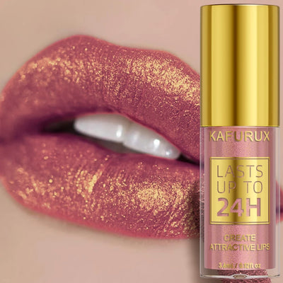 14 Colors Glitter Metallic Lip Glaze Shiny Long Lasting