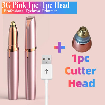 New Electric Eyebrow Trimmer Mini Eye Brow Epilator Facial Hair Removal