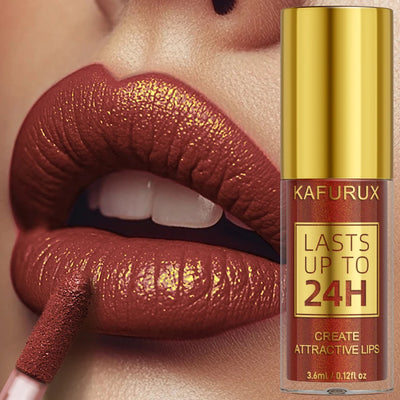 14 Colors Glitter Metallic Lip Glaze Shiny Long Lasting
