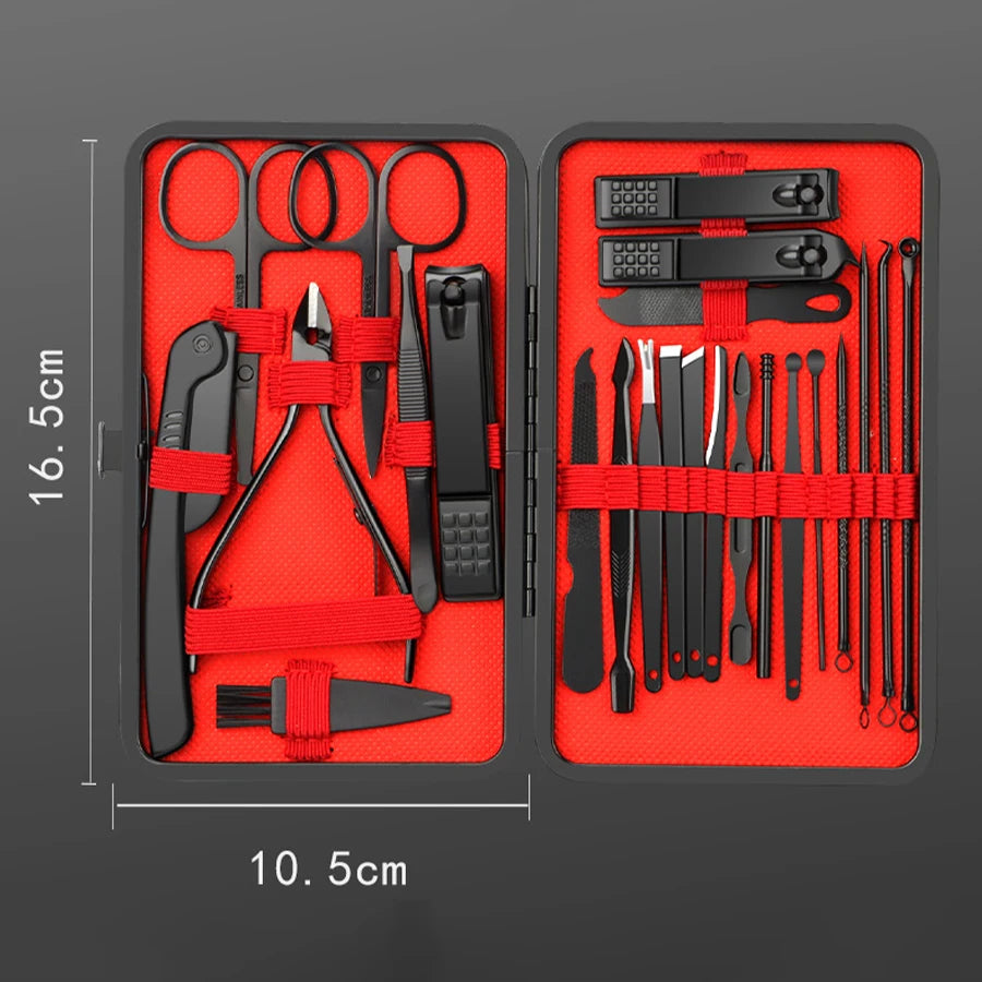 24PCS Set Professional Manicure Set Kits Stainless
