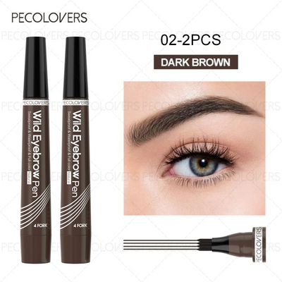 6 Colors Eyebrow Pen Waterproof 4 Split Tip