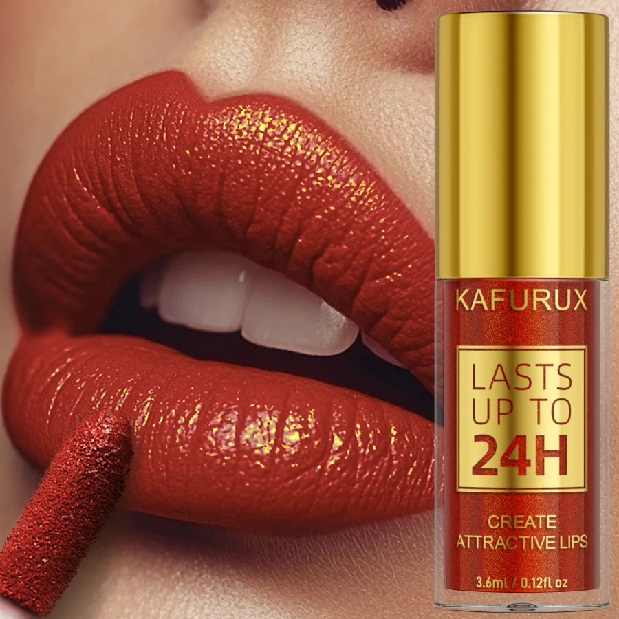 14 Colors Glitter Metallic Lip Glaze Shiny Long Lasting