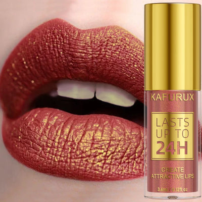 14 Colors Glitter Metallic Lip Glaze Shiny Long Lasting