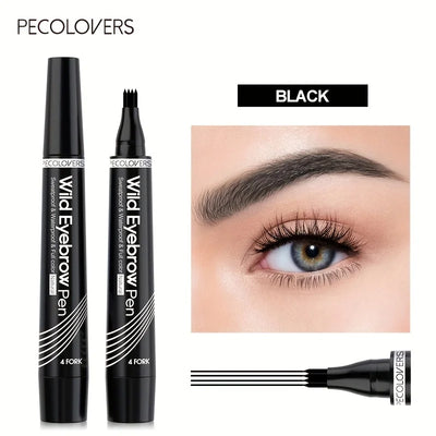 6 Colors Eyebrow Pen Waterproof 4 Split Tip