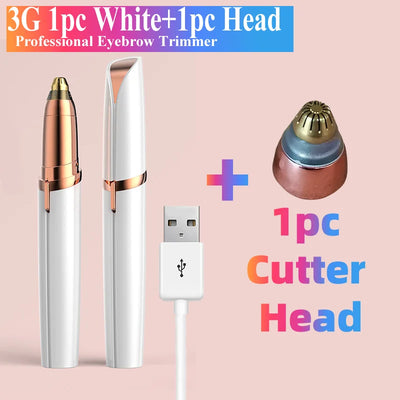 New Electric Eyebrow Trimmer Mini Eye Brow Epilator Facial Hair Removal
