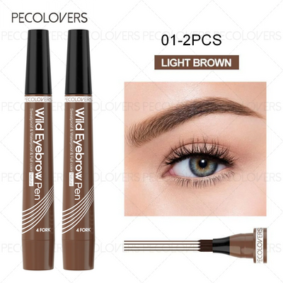 6 Colors Eyebrow Pen Waterproof 4 Split Tip