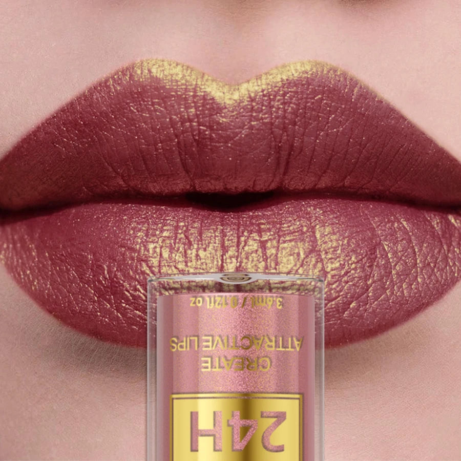 14 Colors Glitter Metallic Lip Glaze Shiny Long Lasting