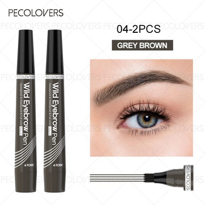 6 Colors Eyebrow Pen Waterproof 4 Split Tip