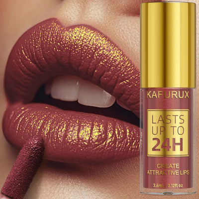 14 Colors Glitter Metallic Lip Glaze Shiny Long Lasting